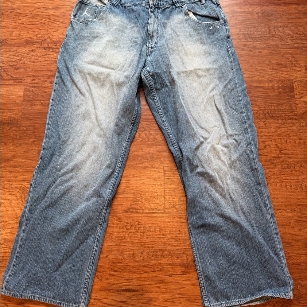 Nike Air Jordan X 20th Anniversary Blue Denim 38x34 Jeans #1